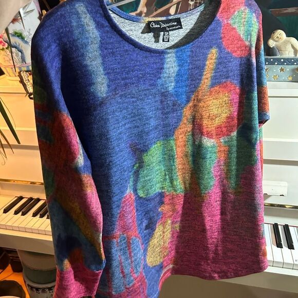 Claire Desjardins Colorful Abstract Varsity Jacket Size S - Picture 14 of 15